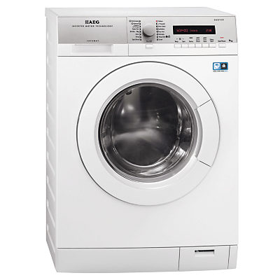 AEG L76495FL2 Freestanding Washing Machine, 9kg Load, A+++ Energy Rating, 1400rpm Spin, White AEG L76495FL2 Freestanding Washing Machine, 9kg Load, A+++ Energy Rating, 1400rpm Spin, White